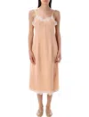 Carven Peony Lingerie Dress With Adjustable Straps In Neutral