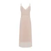 Carven Beige Open-back Slip Maxi Dress