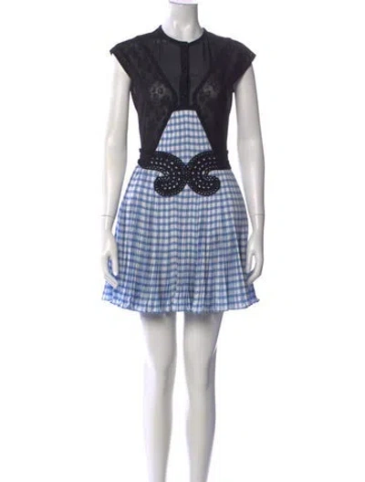 Pre-owned Carven Plaid Print Mini Dress In Multi