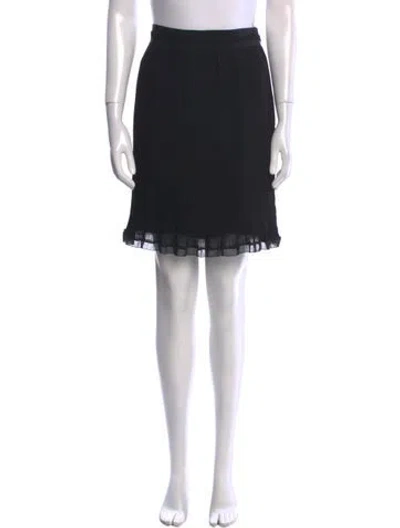 Pre-owned Carven Pleated Accents Knee-length Skirt In Black