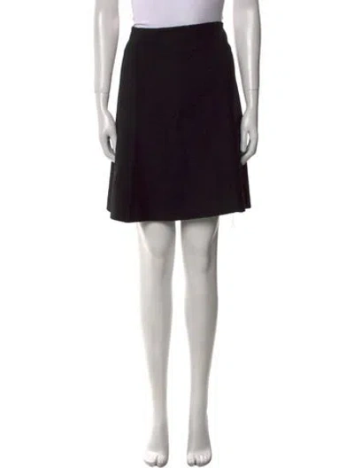 Pre-owned Carven Pleated Accents Knee-length Skirt In Black