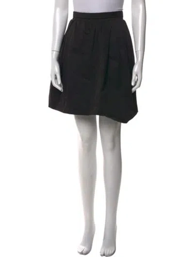 Pre-owned Carven Pleated Accents Mini Skirt In Black