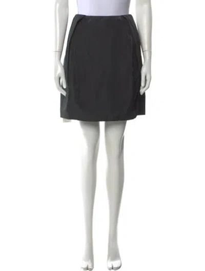 Pre-owned Carven Pleated Accents Mini Skirt In Gray
