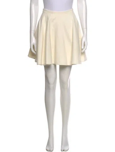Pre-owned Carven Pleated Accents Mini Skirt In Neutral
