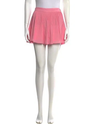 Pre-owned Carven Pleated Accents Mini Skirt In Pink