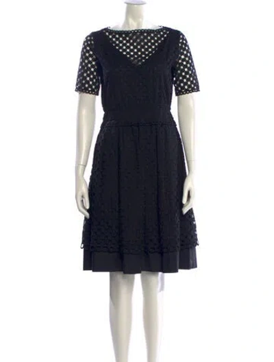 Pre-owned Carven Polka Dot Print Knee-length Dress In Multi