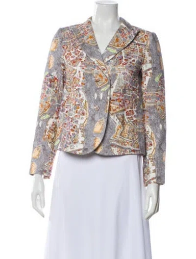 Pre-owned Carven Printed Blazer In Multi