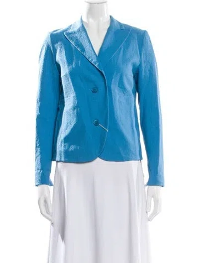 Pre-owned Carven Printed Blazer W/ Tags In Blue