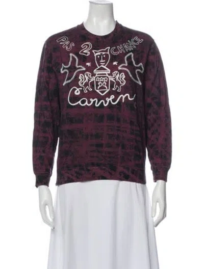 Pre-owned Carven Printed Crew Neck Sweatshirt In Black