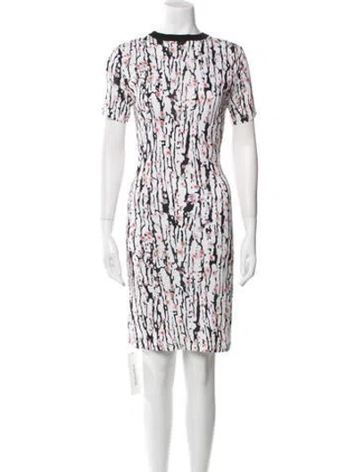 Pre-owned Carven Printed Knee-length Dress In White