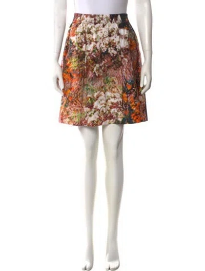Pre-owned Carven Printed Knee-length Skirt In Neutral