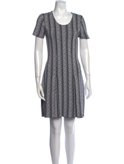 Pre-owned Carven Printed Mini Dress In Black