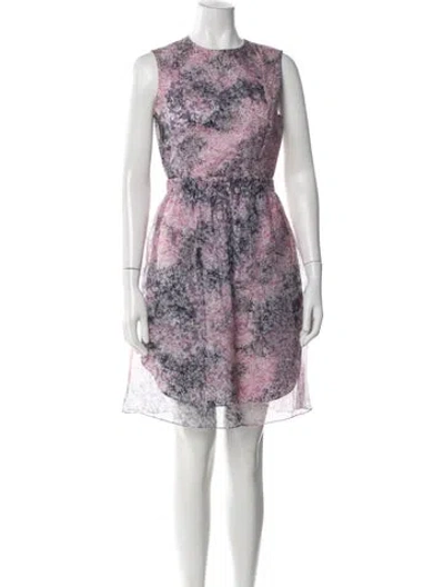 Pre-owned Carven Printed Mini Dress In Blue