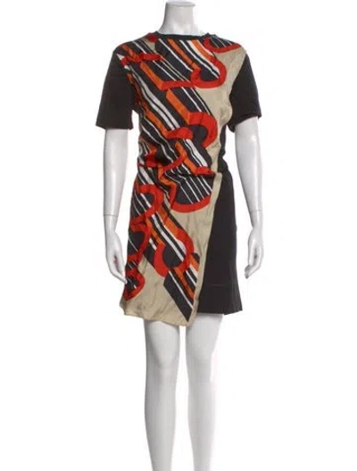 Pre-owned Carven Printed Mini Dress In Multi