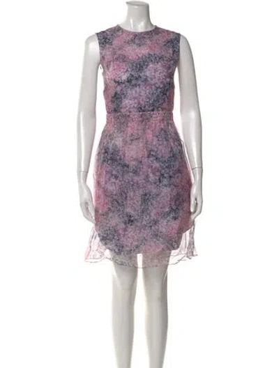 Pre-owned Carven Printed Mini Dress In Pink
