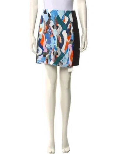 Pre-owned Carven Printed Mini Skirt In Multi