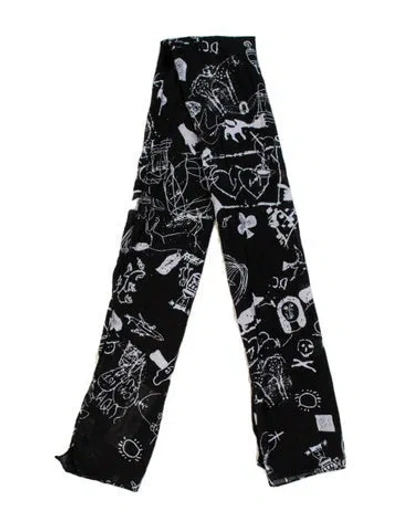 Pre-owned Carven Printed Scarf In Black