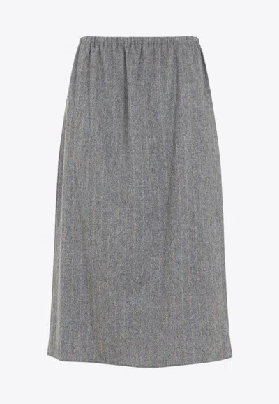 CARVEN PULL-ON MIDI SKIRT