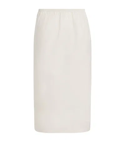 Carven Pull-on Midi Skirt In White