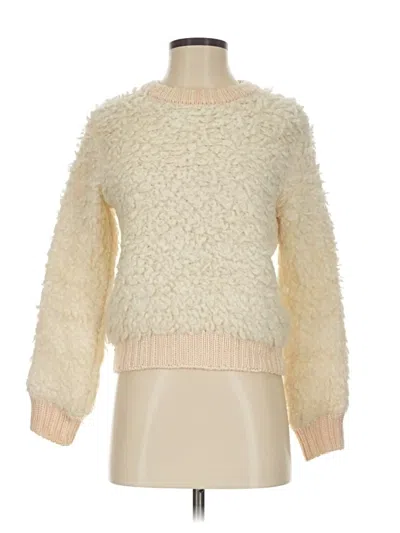 Pre-owned Carven Pullover Sweater In White