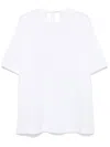 Carven Womens Orchid Foulard Draped Self-tie Cotton-jersey T-shirt In White