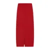 Carven Red Tailored Skirt With Subtle Back Slit In Red
