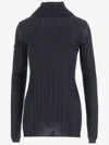 Carven Ribbed Wool And Silk Sweater