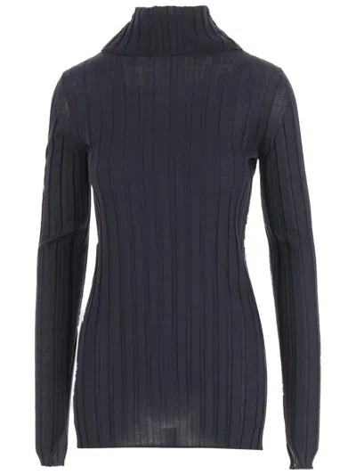 CARVEN RIBBED WOOL AND SILK SWEATER
