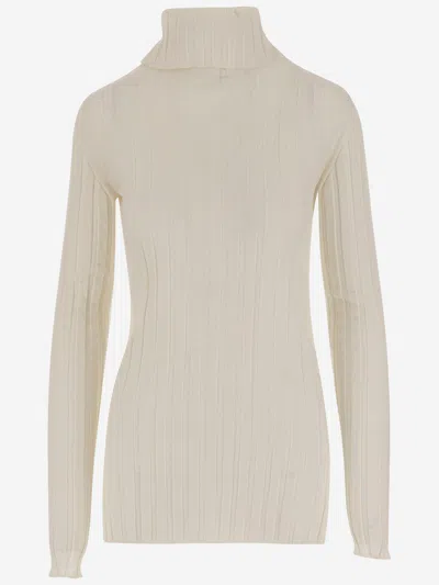 CARVEN CARVEN RIBBED WOOL AND SILK SWEATER