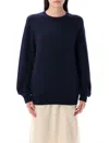 Carven Tie-detailed Cashmere Sweater In Ink