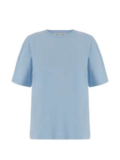 Carven Round-neck Logo-print T-shirt In Blue