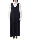 Carven Elasticated Midi Skirt In Midnight