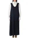 Carven Elasticated Midi Skirt In Navy