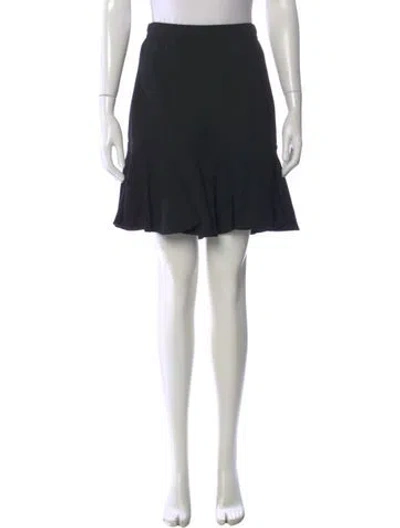 Pre-owned Carven Scalloped Accent Mini Skirt In Black