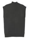 Carven Scarf Top In Double Face Wool Cashmere In Gray