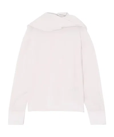 Carven Scarf-detailed Voile Blouse In White