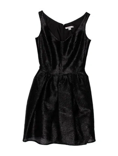 Pre-owned Carven Scoop Neck Mini Dress In Black