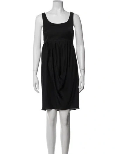 Pre-owned Carven Scoop Neck Mini Dress In Blue