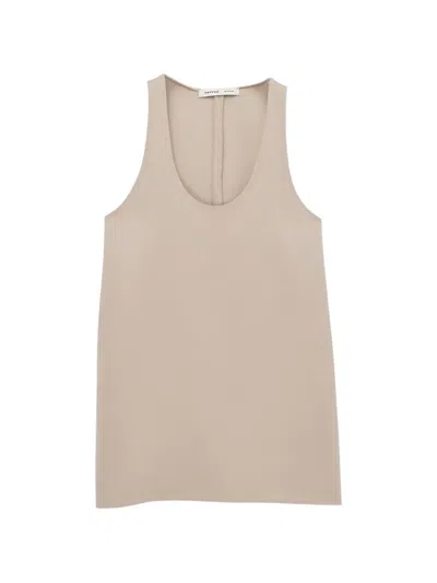 Carven Scoop-neck Tank Top In Neutral
