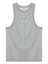 Carven Gray Silk Jersey Tank Top