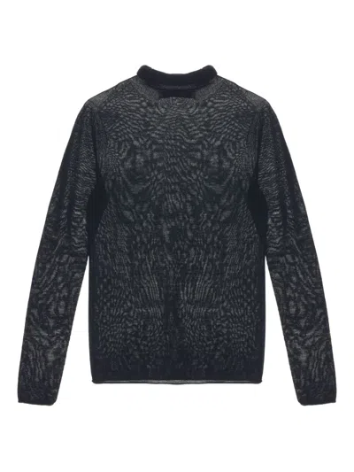 Carven Sheer Turtleneck Sweater In Black