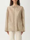 Carven Beige Silk Oversized Shirt In Neutral
