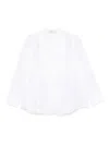 Carven White Satin Shirt In White