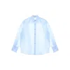 Carven Taffeta Shirt In Blue