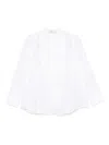 Carven White Satin Shirt In White