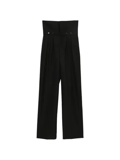 Carven Side-pockets Trousers In Black