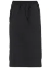 Carven Elasticated-waist Midi Skirt In Black