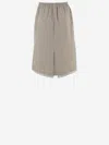 Carven Silk-blend Duchesse Skirt In Slate