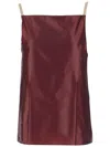Carven Burgundy Polyester Blend Top