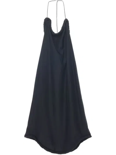 Carven Silk Dress In 黑色